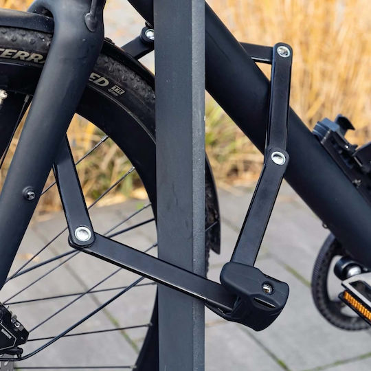 Avizar 76cm Folding Steel Lock Bicycles Motorcycles Black