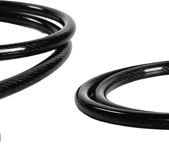 Avizar Antifurt Compact cu Cap Rotund Cablu cu Cheie pentru Biciclete Trotinete Negru