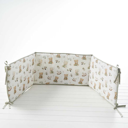Vesta Home Baby Teddy Standard Crib Bumper Inside 40x195cm