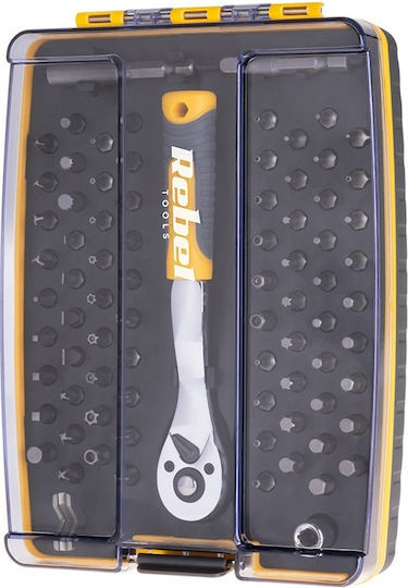 Ratchet Wrench + 80 Bits Set Rebel