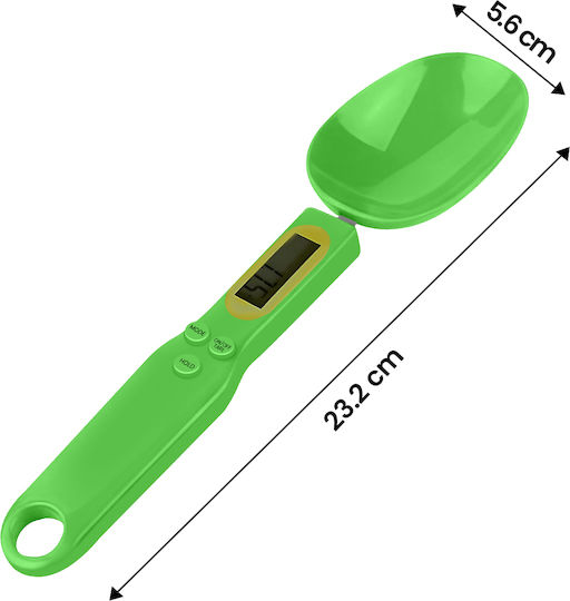 Avizar Electronic Measuring Spoon Lcd Display Built-in Tare Function Green