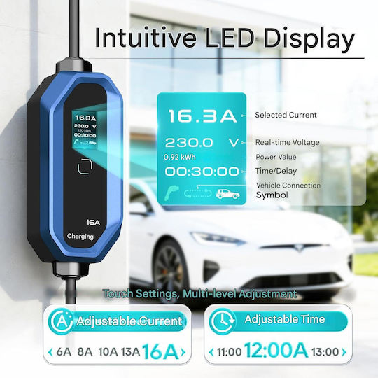 Încărcător Portabil 3.6kW cu Cablu Încorporat 5m Tipul 2 (B0CG67N79H)