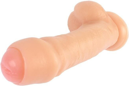 Dildo Real Dildo με Όρχεις και Βεντούζα Ροζ