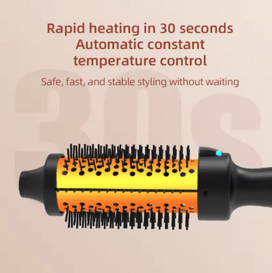 Perie Electrică Ceramică Hot cu Aer și Cap Rotativ pentru Îndreptarea Părului și Bucle 35W