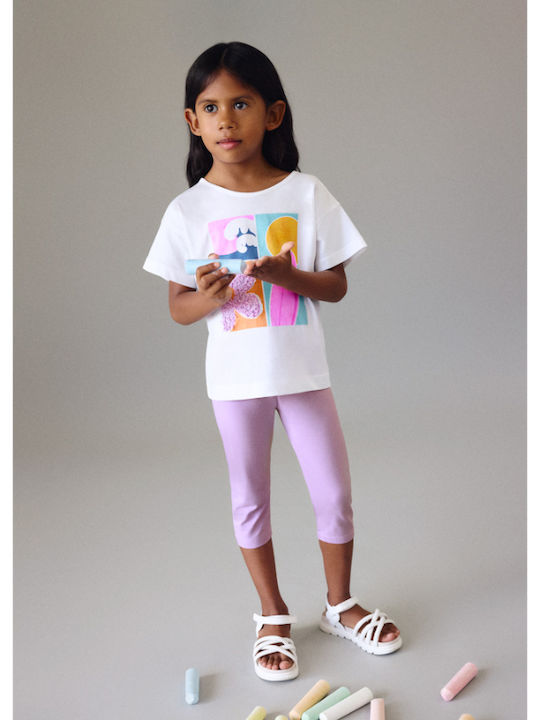 Kinder-Set mit Leggings Sommer 2Stück Lilac
