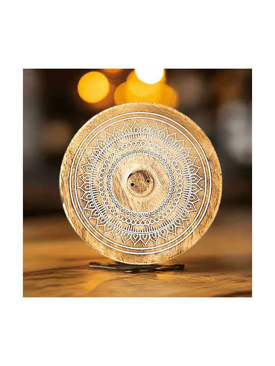 Bază Parfumuri de Interior Bețișoare Lemn de Mango Model Mandala 12,5cm