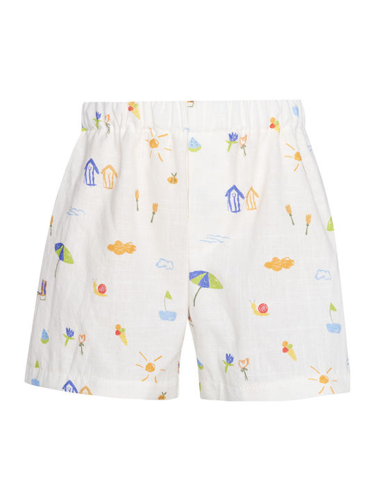 Kids' Set with Shorts Summer 2pcs White