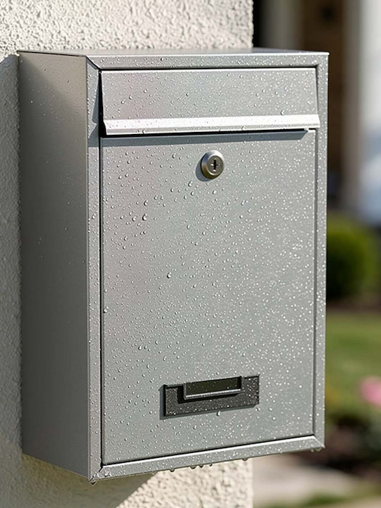 Avizar Compact Metal Wall-mounted Mailbox Key Lock 32x22x8.5cm White