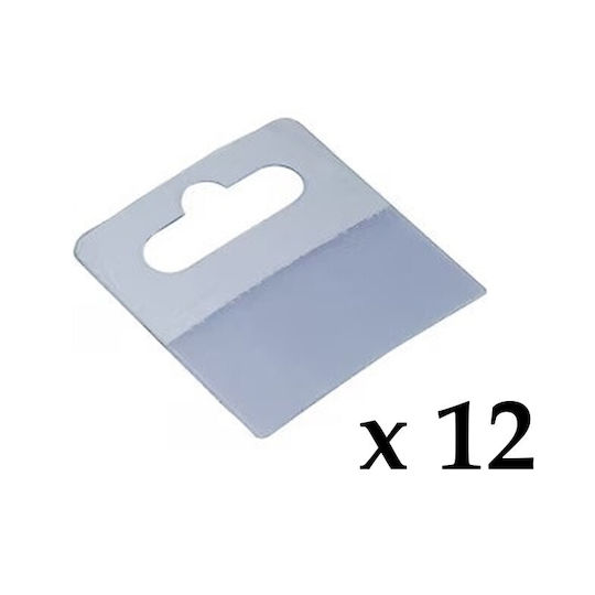 mit Aufkleber Kunststoff Transparent 12Stück