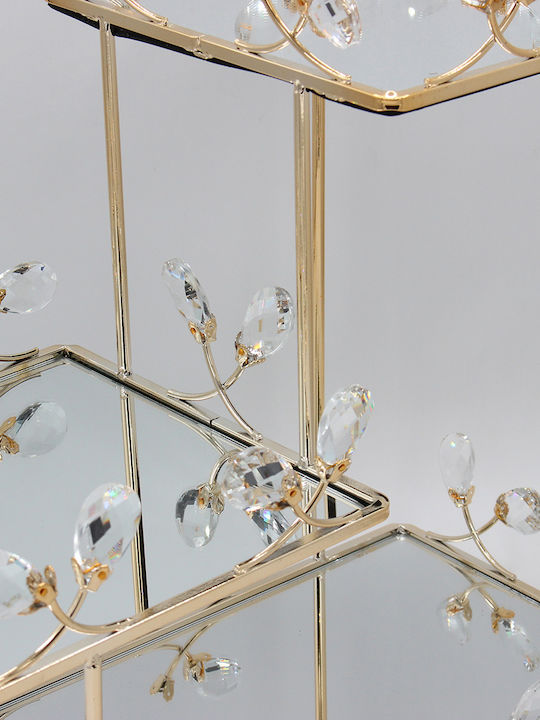 Keskor Metallic Dessert Tower Gold P21xM40cm