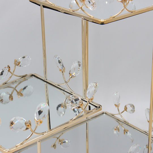 Keskor Metallic Dessert Tower Gold P21xM40cm