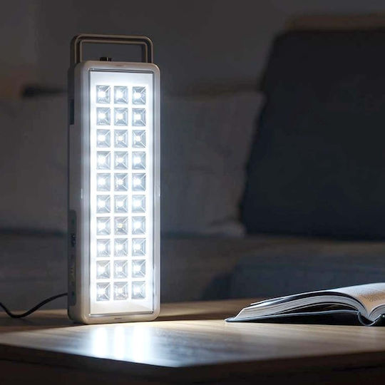 Avizar 30 Led High Brightness Emergency Lamp 1800mah Rechargeable White