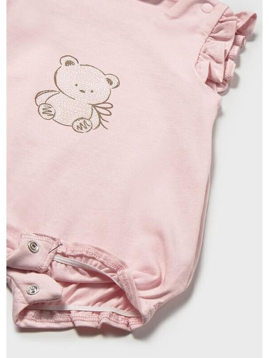 Mayoral Baby Bodysuit Set Pink 3pcs