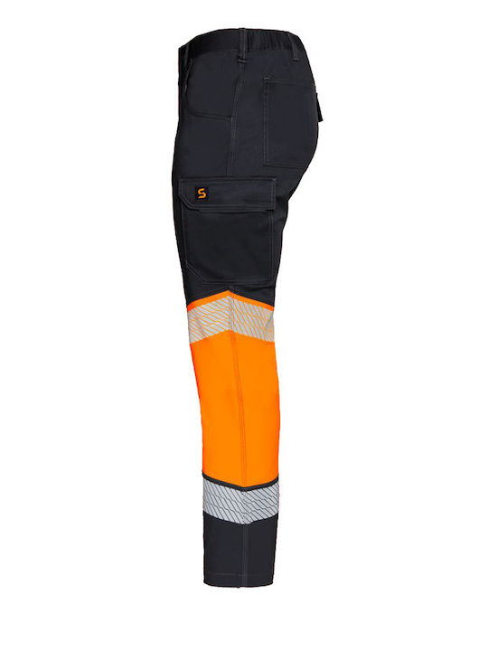 Stenso Reflektierend Arbeitshose Orange