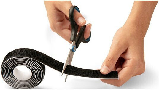 Inofix Self-Adhesive Hook & Loop Tape Black 20mmx25m 1pcs