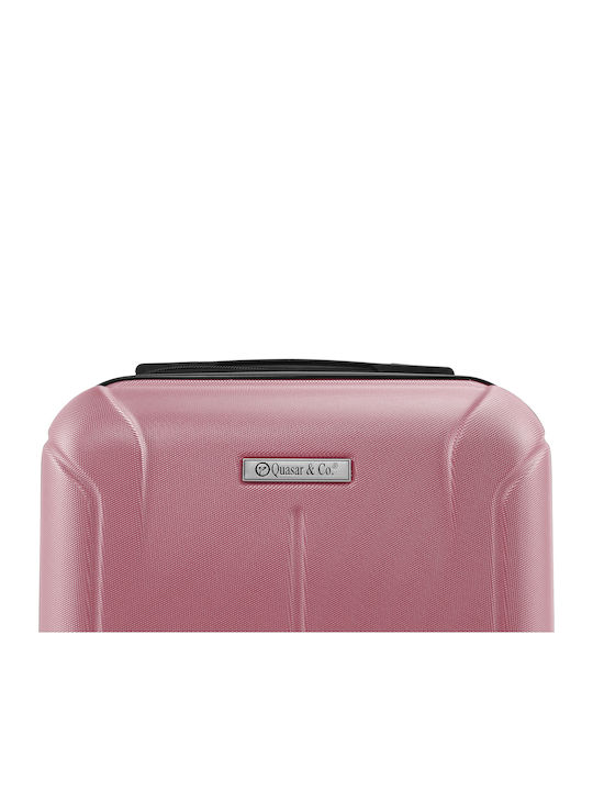 Quasar Μεσαία Βαλίτσα Ταξιδίου Σκληρή Powder Pink με 4 Ρόδες Ύψους 66.5εκ.