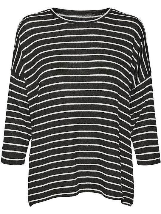 Snow Women's Long Sleeve Sweater Striped Pastel Lavender