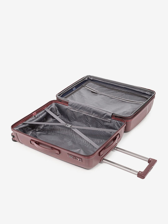 Quasar Großer Reisekoffer Hartschalen Dusty Pink mit 4 Räder Höhe 76cm