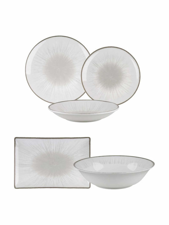 Oriana Ferelli Gray Porcelain Dinnerware Set 20pcs