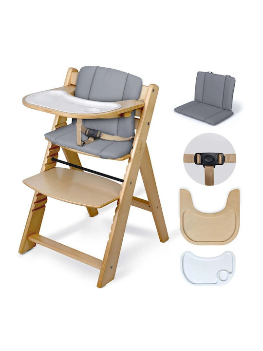 Nukido Hochstuhl & Holzsitz Beige