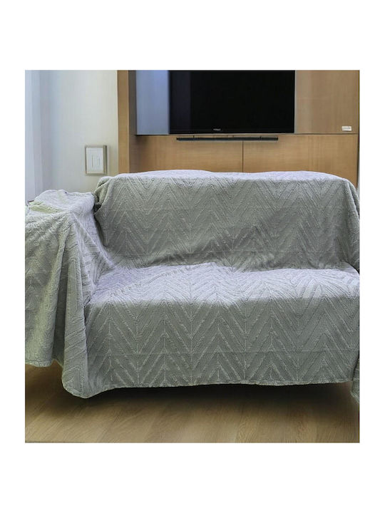 Linea Home Zic Three-Seater Sofa Throw Fur 180x300cm Gray
