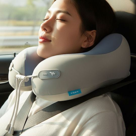 Avizar U-förmiges Reisekopfkissen Nacken Ergonomische Unterstützung Ultra Komfortables Hellgrau