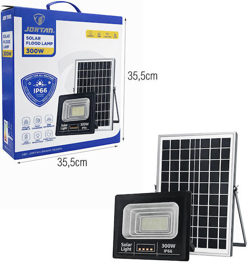 Jortan Waterproof Solar LED Floodlight 300W with Remote Control IP66