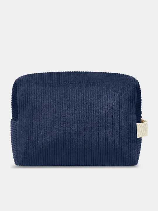Hindbag Kulturbeutel Leon Marineblau Corduroy Kordel Neseser Organische Baumwolle