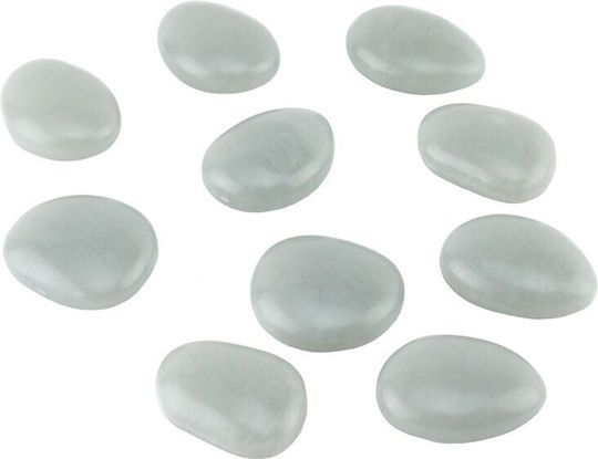 Glow Aqua Luminous Phosphorescent Pebbles 4 Cm Diameter 10 Pieces