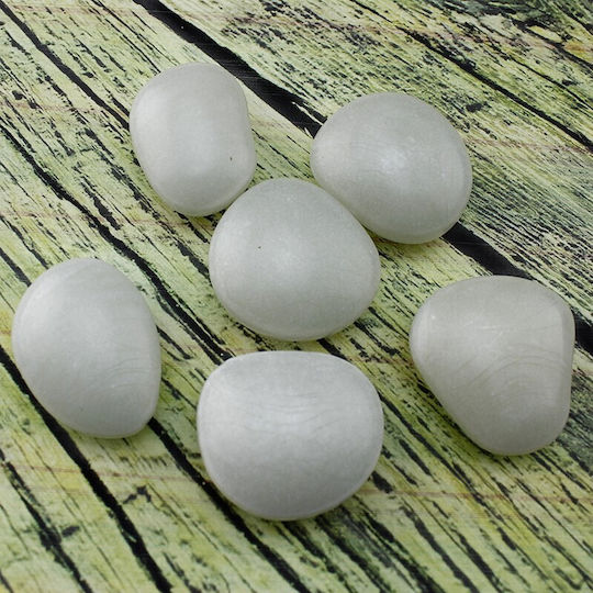 Glow Aqua Luminous Phosphorescent Pebbles 4 Cm Diameter 10 Pieces