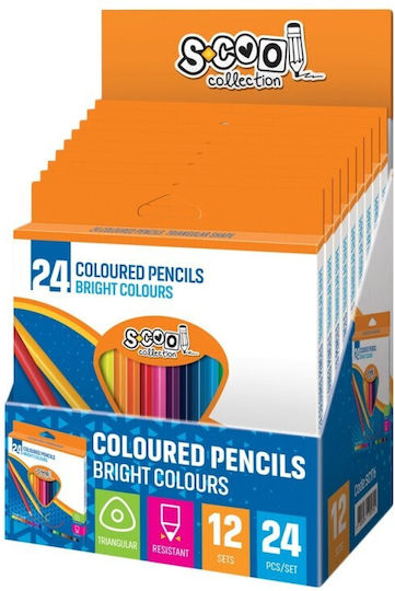 Set 24 Intensely Colored Pencils Break-resistant Lead Pencil Length 175 Mm