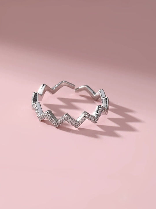 Damen Ring mit Zirkonia aus Silber