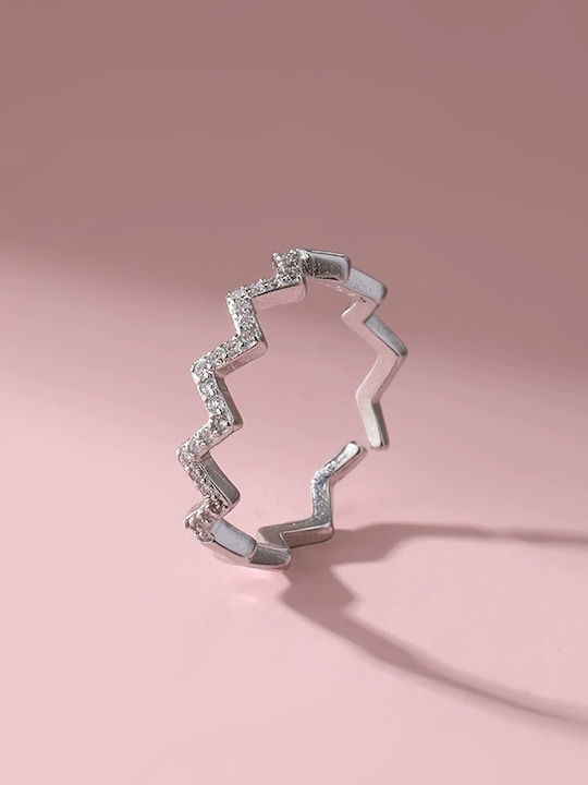 Damen Ring mit Zirkonia aus Silber