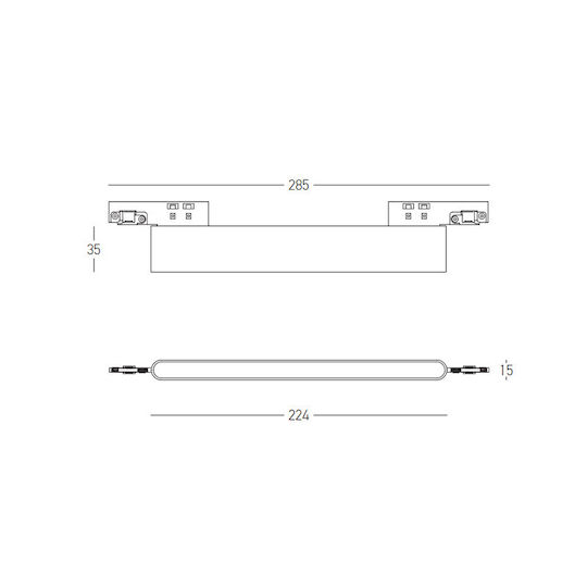 Zambelis Lights LED Lumina liniară Lumină Plafon 10W Alb cald