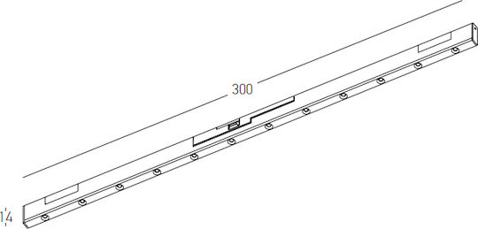 2524 Magnetic Grille Led Light Magnetic Tracks 5mm 7w 3000k Black 2524