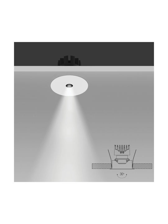 Zambelis Lights LED Θερμό Λευκό Σποτ σε Λευκό Χρώμα