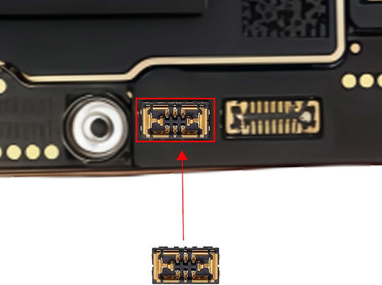 Clappio Internal Antenna Fpc Connector Iphone 16 Pro 16 Pro Max 2 Pins Black