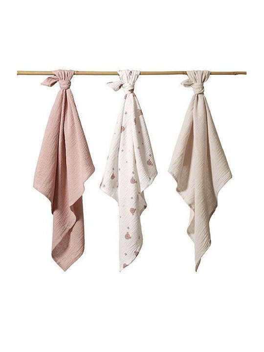 Babyono Muslin Swaddle Wraps 70x70cm. 3pcs