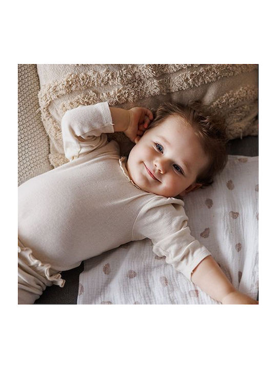 Babyono Păturici De Înfășat Din Muselină Bej 70x70cm 3 Bucăți