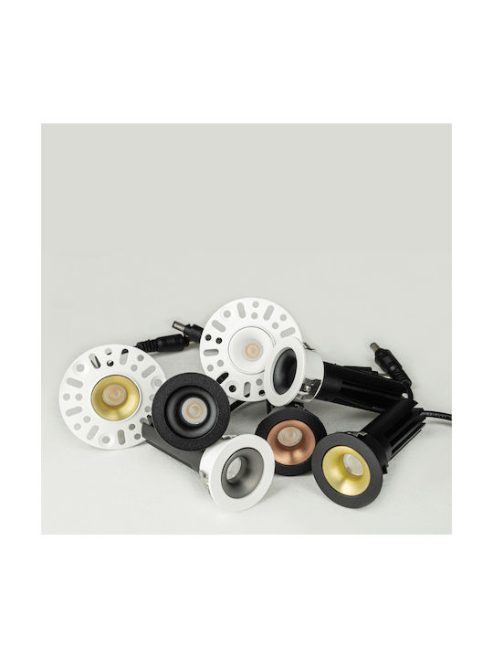 Zambelis Lights Led Recessed Spot with Integrated LED and Warm White Light Copper 1pcs