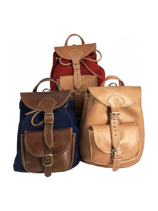 Leather Women's Bag Backpack Tabac Brown