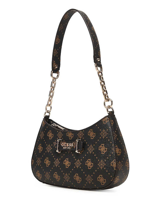 Logo Damentasche Schultertasche Schwarz