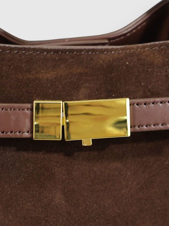 Damentasche aus Leder Suede Braune