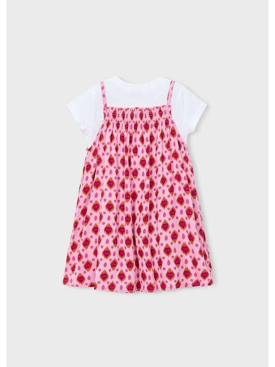 Mädchenkleid Kurzärmelig Set aus 2 mit Deckel Rosa