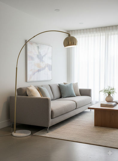 Aca Matilda Stehlampe Höhe 193cm Satinierte Bronzefarbe Aca Matilda Stehlampe Höhe 193cm Satinierte Bronzefarbe