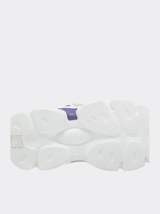 Memory Spinel 3 V Kids Sneakers Anatomic with Scratch White
