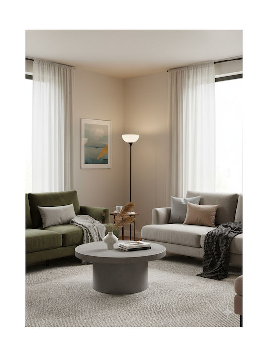 Aca Basico Floor Lamp H172xW28cm. with Socket for Bulb E27 Black