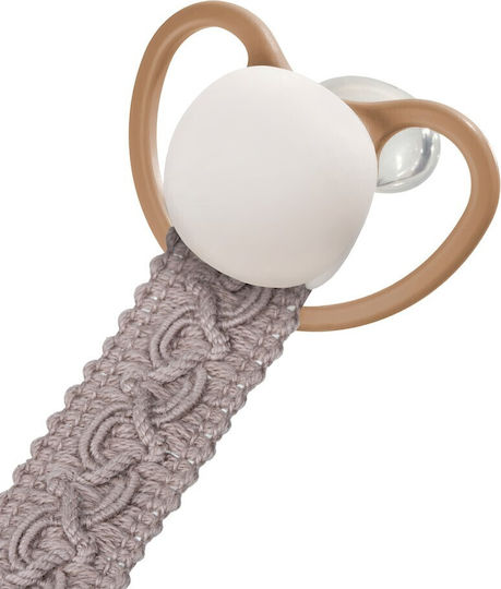 Akuku Premium Pacifier Ribbon from Gray Fabric
