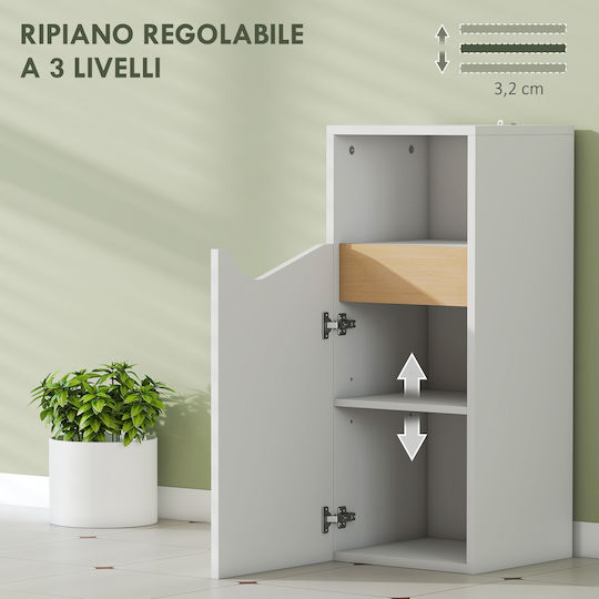 HomCom Bathroom Cabinet L30xW30xH71.5cm Natural