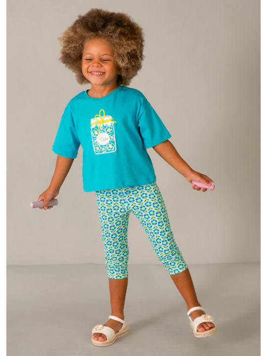 Kinder Leggings Lang Blau